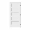 Codel Doors 32" x 84" x 1-3/8" Primed 5-Panel Equal Panel Interior Shaker 7-1/4" LH Prehung Door w/Mtt Blk Hngs 2870pri8405LH10B714